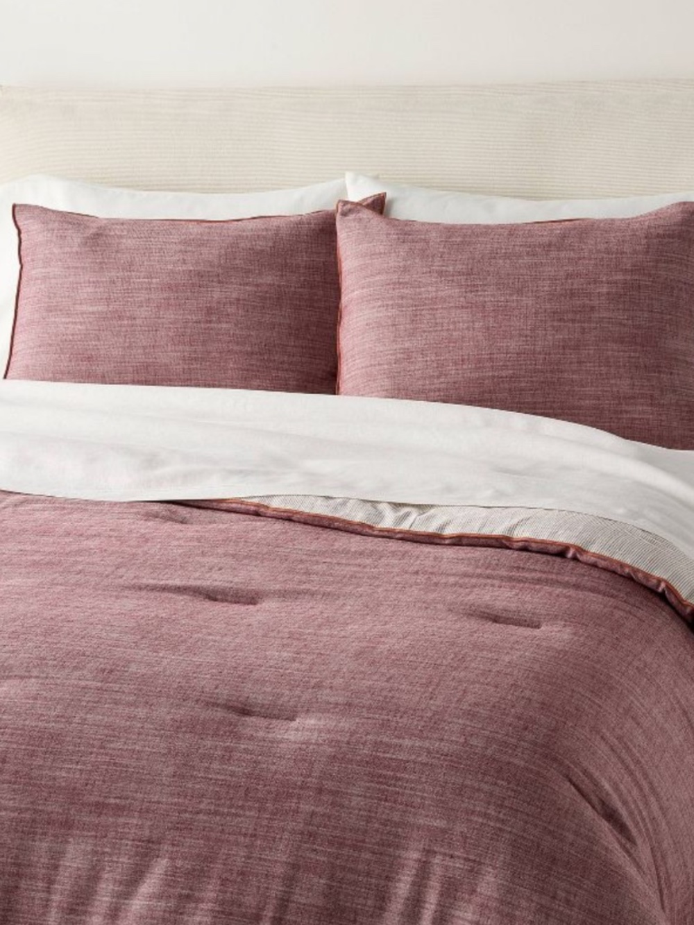 Hearth & Hand™ with Magnolia - 3pc King Reversible Duvet Cover Set Burgundy